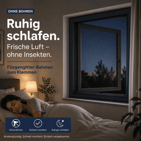Das Kostengünstige Fliegengitter zum Klemmen. Perfekt zum Lüften bei Nacht.