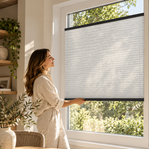 Classic Plissee nach Maß als flexibler Sichtschutz am Wohnraumfenster
